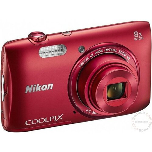 Nikon Coolpix S3600 Red digitalni fotoaparat Slike