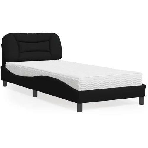  Krevet s madracem crni 90x190 cm od tkanine
