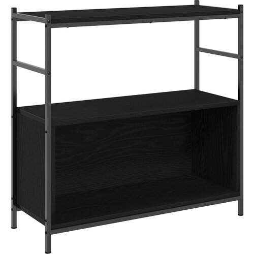 vidaXL Knjžni kabinet Črna Oreh 80x30x78,5 cm Izdelano iz lesa, (22016127) Cene