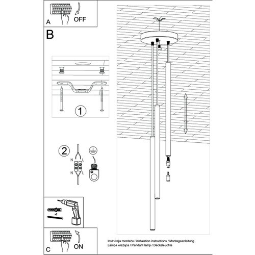 Brilagi - LED luster na sajli DRIFA 3xG9/4W/230V crna Slike
