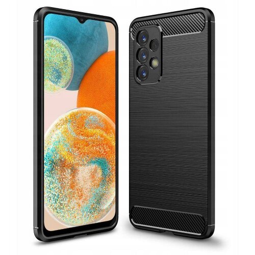 Onasi silikonski ovitek za Samsung Galaxy A23 - mat carbon črn Slike