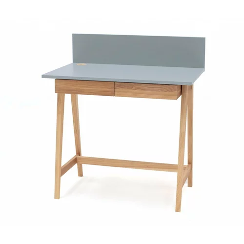 Ragaba sivi radni stol s podnožjem od jasena Luka, duljina 85 cm