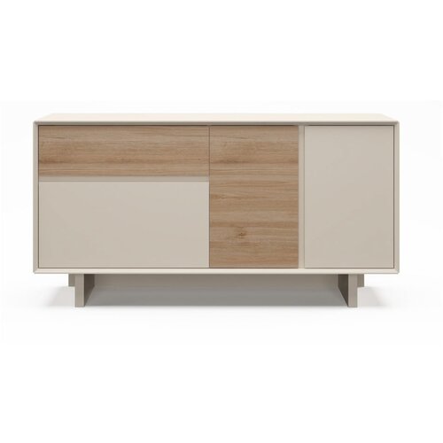 Marckeric Bež/u prirodnoj boji komoda u dekoru hrasta 146x76x45 cm Carpi – Cijene