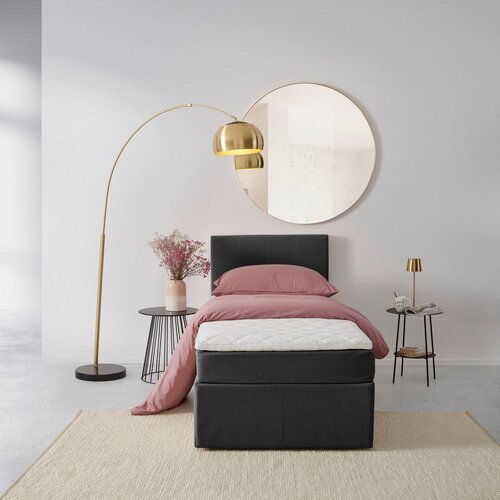 P &amp;amp; B POSTELJA Z VZMETNICO 90 cm x 200 cm , tekstil siva Slike