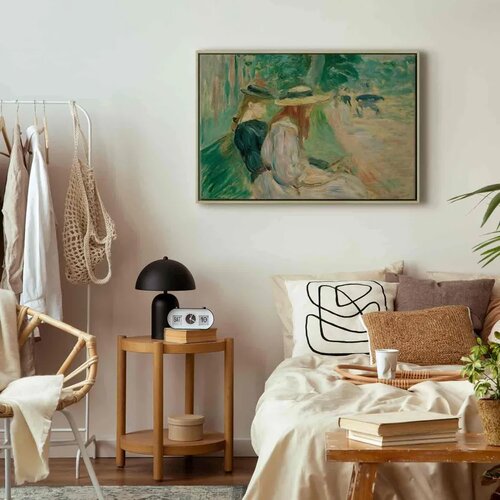  Slika - Berthe Morisot &amp;ndash; Sur un banc de Bois de Boulogne 60x40 U prirodnom drvenom okviru Slike