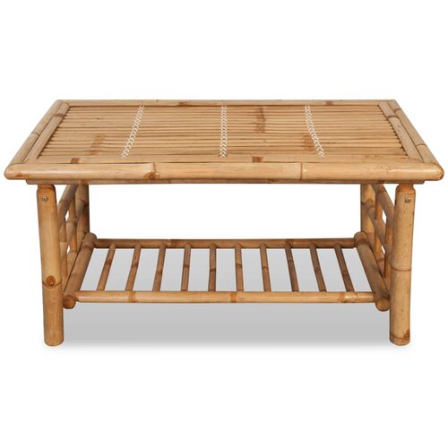 Maison Chic Klubska mizica - kavna mizica - Nizka mizica Bambus 90x50x45 cm, (21754424) Slike