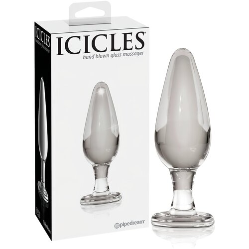 Icicles br. 26 - stožasti stakleni analni dildo (proziran) Cijene