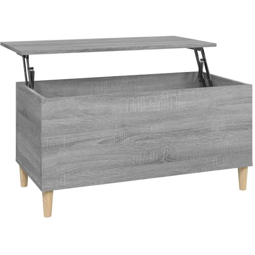 Maison Chic Klubska mizica - kavna mizica - Nizka mizica siva sonoma 90x44,5x45 cm inženirski les, (21752686) Slike