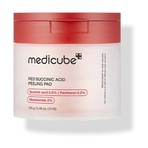 MEDICUBE Red Succinic Acid Peeling Pad eksfolijacijske blazinice za problematično lice 70 kom Cijene