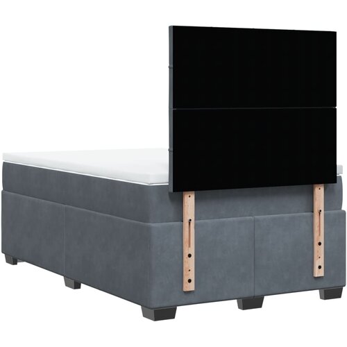 Box spring krevet s madracem tamnosivi 120 x 200 cm bar&amp;scaron;unasti Slike