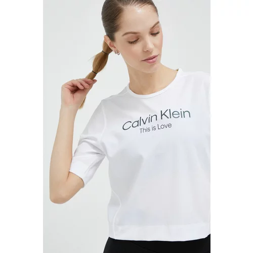 Calvin Klein Kratka majica za vadbo Pride bela barva
