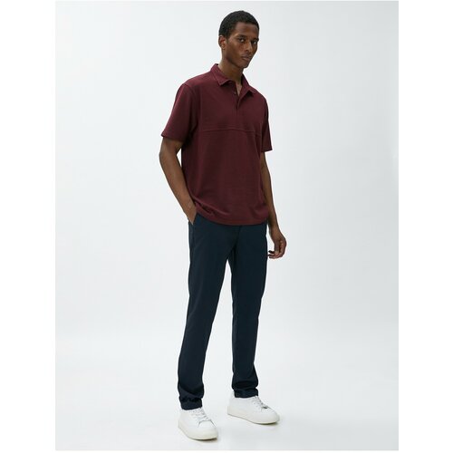 Koton Polo T-shirt - Burgundy - Regular fit Cene