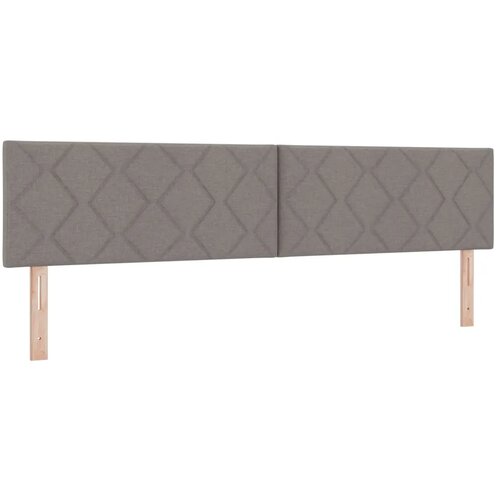  Boxspring krevet s madracem Sivosmeđa 200 x 200 cm Tkanina - Sivosmeđa 200 x 200 cm Dizajn s rombovima Slike