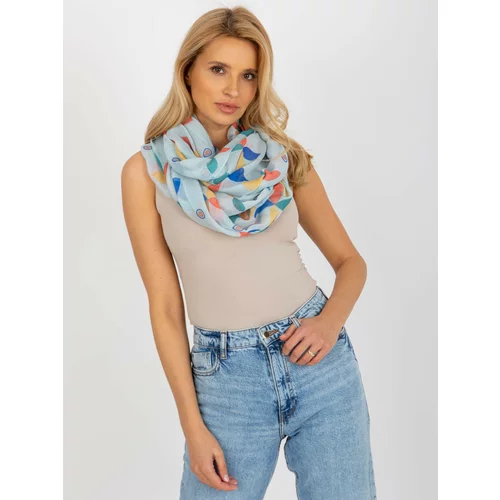 Fashion Hunters Women's tunnel scarf with print - blue