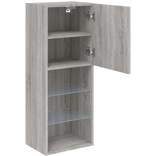  ormarić s LED svjetlima boja hrasta 40 5x30x102 cm Slike
