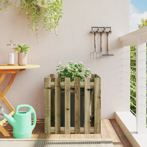 vidaXL Vrtna sadilica s izgledom 60x60x60 cm impregnirana borovina Cijene
