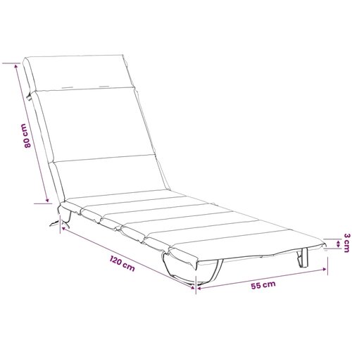  Jastučić za ležaljku GEMERT 100% poliester Crvena - Crvena 200 x 55 x 3 cm Poliester Slike