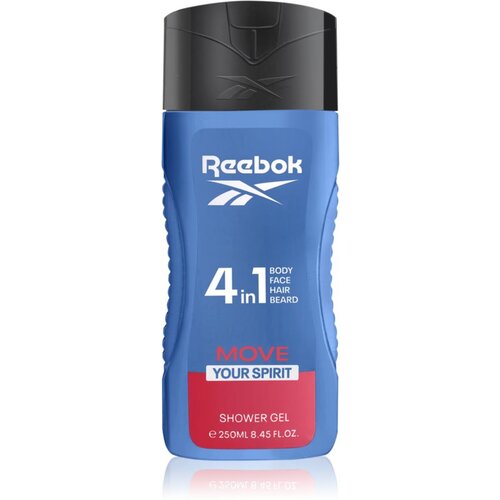 Reebok Move Your Spirit svježi gel za tu&amp;scaron;iranje 4 u 1 za mu&amp;scaron;karce 250 ml Slike
