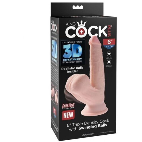 King Cock Dildo Plus 3D 6 Swinging Balls Cene