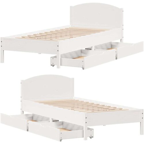 vidaXL Okvir kreveta bez madraca bijeli 100x200 cm konstruirano drvo Cijene