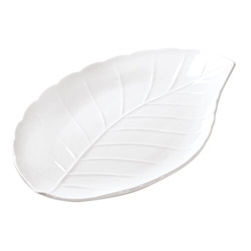 Brandani Servirni krožnik List 31x22cm / bel / porcelan, (21318159) Cene