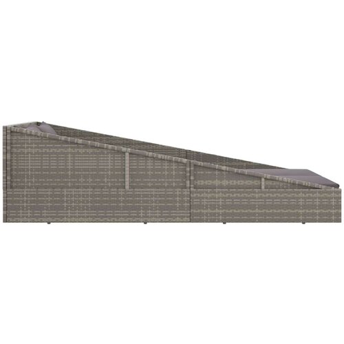 VidaXL Vrtni krevet sivi 110x200 cm od poliratana Slike
