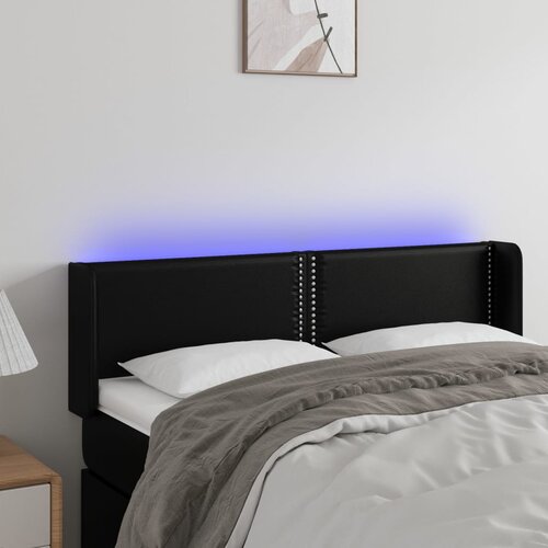  LED uzglavlje crno 147x16x78/88 cm od umjetne kože Cijene