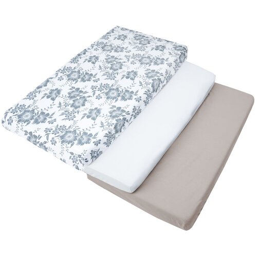 Medi Partners Set of 3 pcs. Fitted Sheet 60x120 cm 100% Cotton Baby Bed Linen Mattress Slike