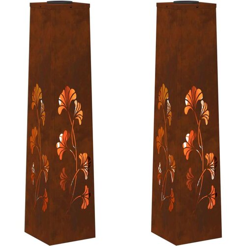  Solarna LED svjetlost za stazu 2 pcs Corten čelik Corten čelik Slike