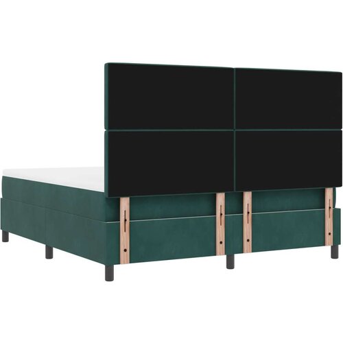  Krevet s podnicom madracem i klupom tamnozelene boje 180x200 cm Slike