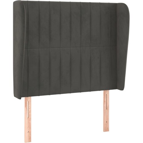  Uzglavlje s u&amp;scaron;ima tamnosivo 103x23x118/128 cm bar&amp;scaron;unasto Slike