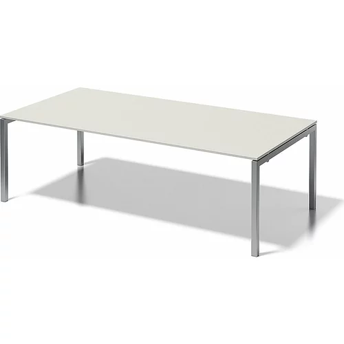 BISLEY Pisalna miza CITO, U-ogrodje, VxŠxG 740 x 2400 x 1200 mm, srebrno ogrodje, sivo bela plošča
