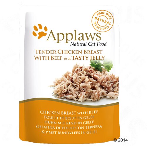 Applaws Pouch in Jelly 16 x 70 g - Piletina s govedinom Slike