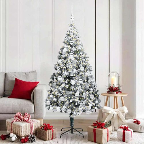 vidaXL Umjetno božićno drvce s 300 LED svjetlima Zelena 180 x 115 cm Cijene