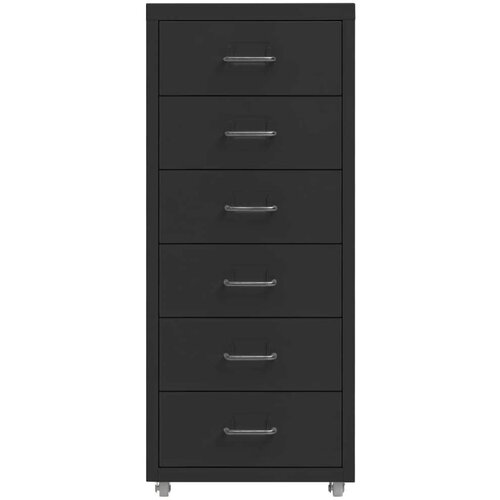 VidaXL Premična arhivska omara črna 28x41x69 cm kovinska Slike