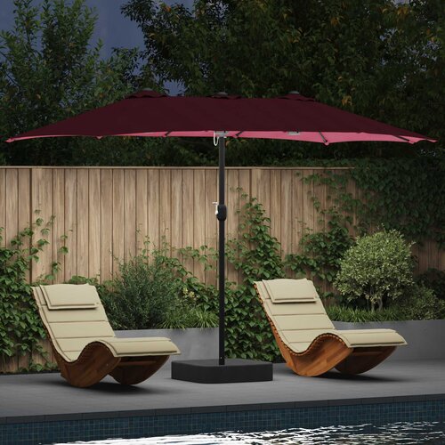  Vrtni suncobran Bordeaux Crvena 385 x 209 x 244 cm Poliester Cene