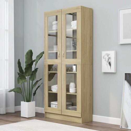  Vitrina boja hrasta sonome 82,5 x 30,5 x 185,5 cm od iverice Cene