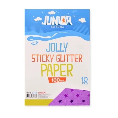 Junior jolly sticky glitter paper papir samolepljiv a4 10k - odaberite nijansu ljubičasta ( 136043 ) Cene