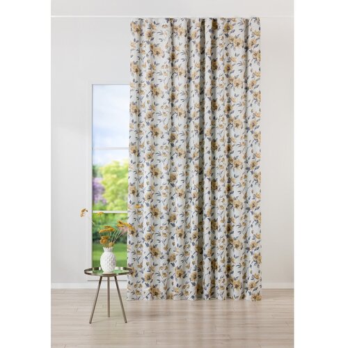 Mendola Fabrics Rumena/kremno bela zavesa 210x245 cm Cefalu – Cene