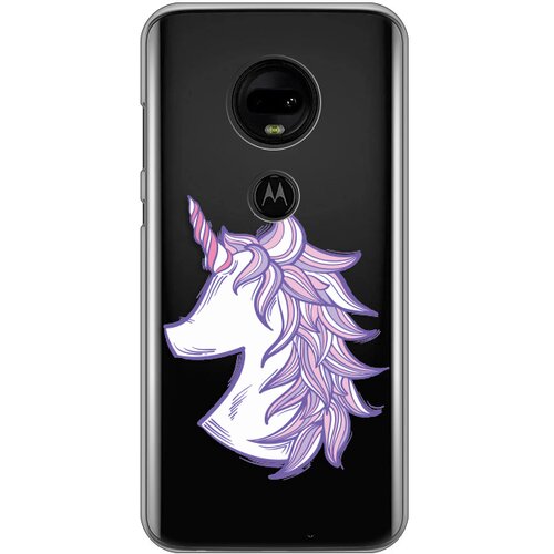 maska silikonska print skin za motorola moto E7 purple unicorn Slike