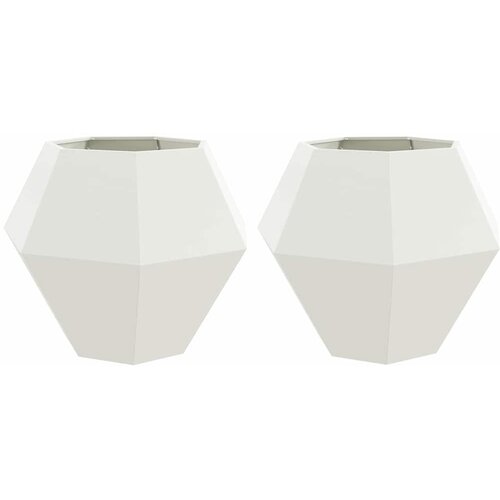  Sadilica 2 pcs Bijelo 100 x 100 x 80 cm Čelik Slike