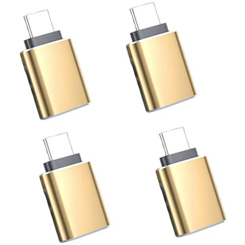 INF Set 4 visokosijajnih Type-C adapterjev &ndash; USB 3.0 OTG, PD, aluminij, zlato, (5000296314) Cene