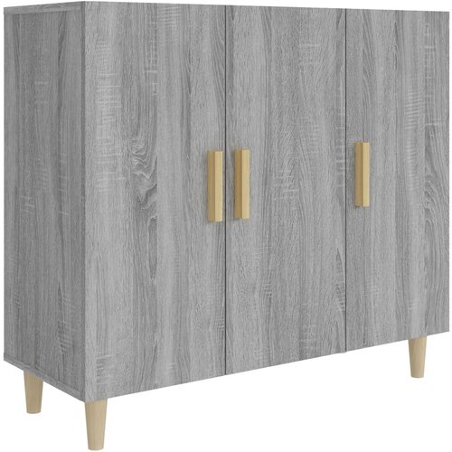 Maison Chic Komoda - Predalnik siva sonoma 90x34x80 cm konstruiran les, (21717758) Slike