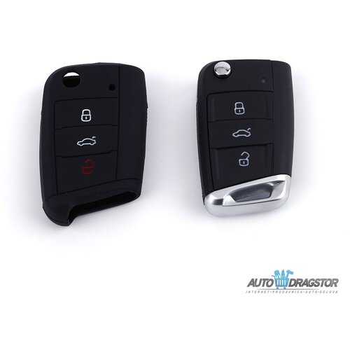 888 Car Accessories silikonska navlaka za ključeve crna volkswagen APT1001.03.B Cene