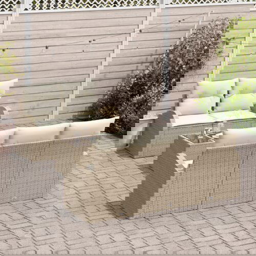 vidaXL 6-dijelni vrtni set sjedala s jastučićima bež poli ratana Cene