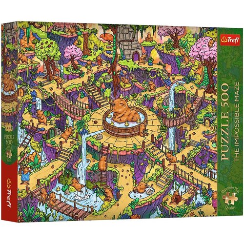 Trefl Nemogući labirint veseli kapibari puzzle od 500 dijelova Premium plus kvalitete - Slike