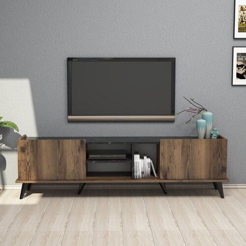 HANAH HOME Elegante TV komoda, Braon Slike