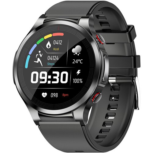 INF Pametna ura z EKG, pulzom, kisikom v krvi, monitorjem spanja Black, (21236367) Cene