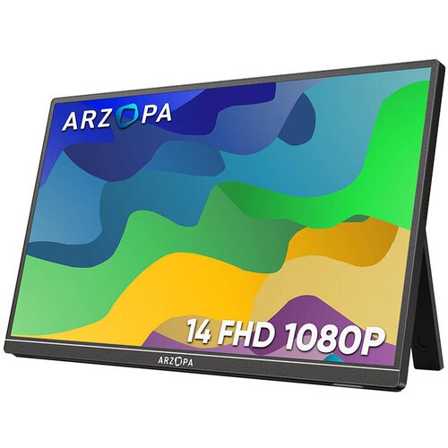Arzopa PRENOSNI MONITOR A1S 14.0'' ZA PRENOSNIK PAMETNI TELEFON TV FULL HD, (5000086313) Cene