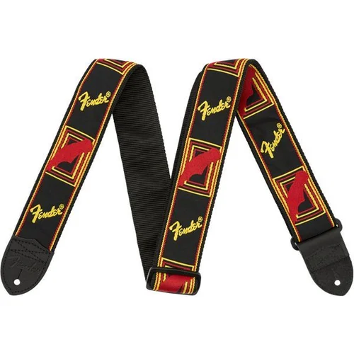 Fender 2'' Monogrammed Strap Black/Yellow/Red